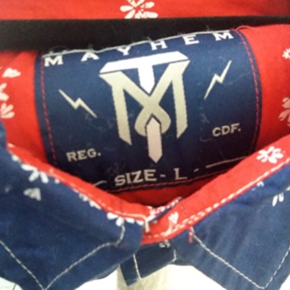 Tranquility & Mayhem Button Down Blue Shirt - image 2